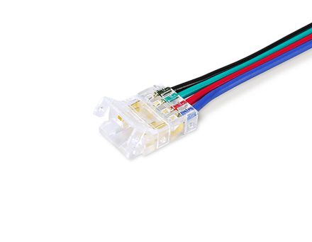 Ambrella Соединитель гибкий двухсторонний COB RGB 12/24V для лент 10mm GS7921 (4 конт.) (5шт. в комплекте) LED Strip 24V GS7921