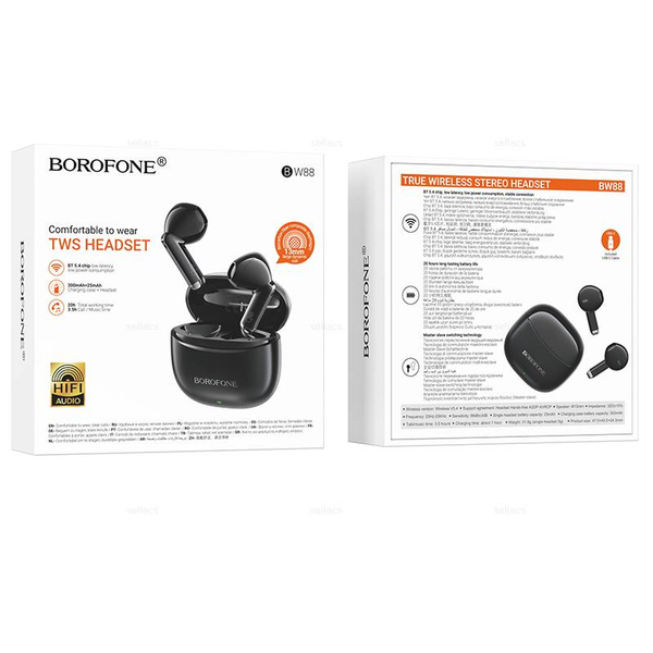 Беспроводные наушники Borofone BW88 (black)