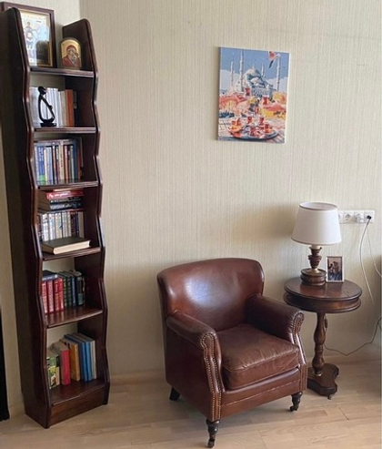 Этажерка высокая из натурального дерева 198 см