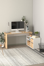 Многофункциональный рабочий стол 140х60 - дуб/антрацит