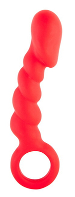 Красный стимулятор ануса Black & Red (Цвет: красный)
