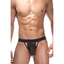Мужские трусы стринги черные в сетку LaBlinque LB15155