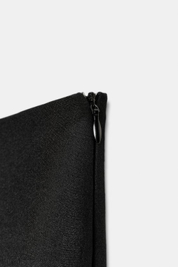 ZARA БРЮКИ FLARE С РАЗРЕЗАМИ ZW COLLECTION, ЧЕРНЫЙ