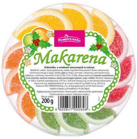 Pomorzanka мармеладные дольки Makarena (Рождество) 200г
