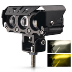 30W Б. Желтый / Светодиодная фара прожектор с линзой, двух режимная, белый + желтый, серия: РаБОТА, TG (за 1 шт.)