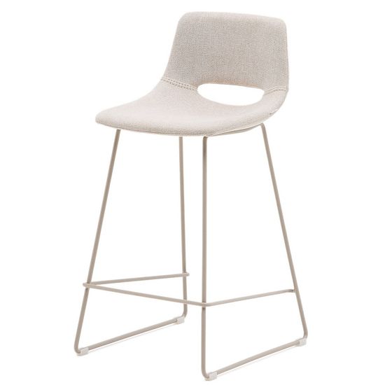 Полубарный стул Zahara, 65 см, бежевый с бежевыми ножками
