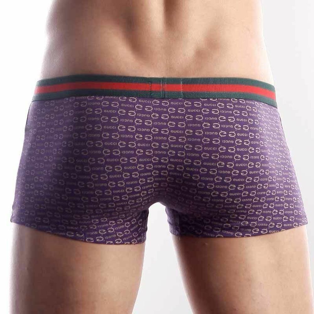 Мужские трусы боксеры фиолетовые Gucci Hip Boxer