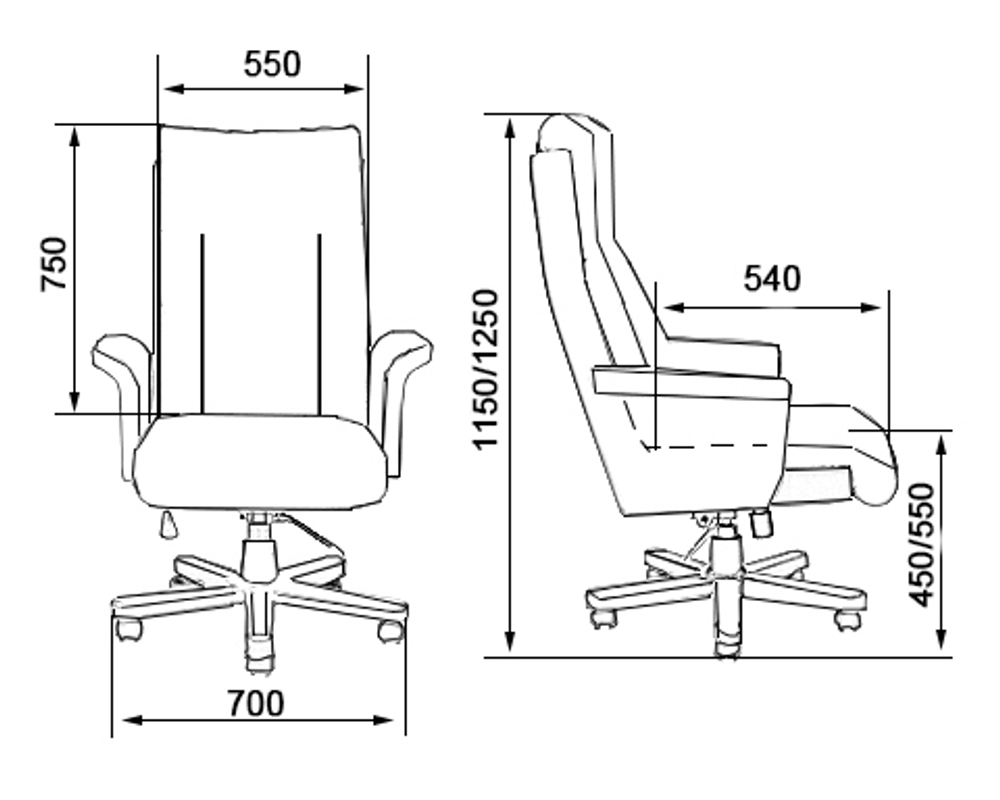 Кресло для руководителя PARIS А VIP