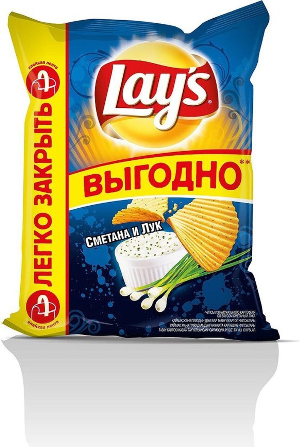 Лейс Чипсы со Вкусом "Сметана и и лук" 225гр