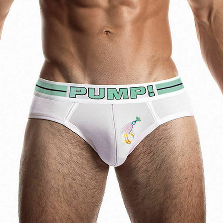 Мужские трусы брифы белые PUMP! PU038-1