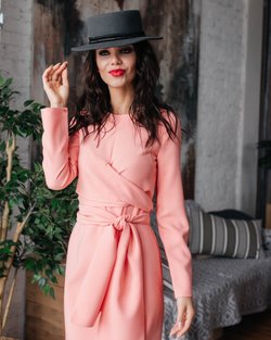 Платье коралл