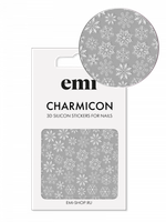 Charmicon 3D Silicone Stickers №150 Снежинки белые