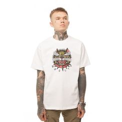 Футболка ЮНОСТЬ Безумный кот, белый