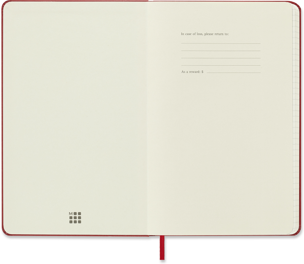 Блокнот Moleskine Classic (QP061R) Large 130х210мм 240стр. клетка твердая обложка красный