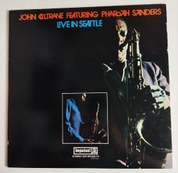 Винтажная виниловая пластинка LP John Coltrane Featuring Pharoah Sanders Live In Seattle (Japan 1972) (No Obi)