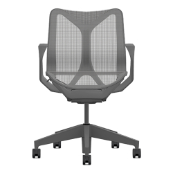 Кресло Herman Miller Cosm, низкая спинка, цвет Carbon, нерегулируемые подлокотники