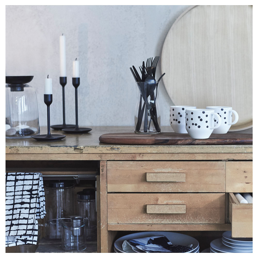 Набор столовых приборов на 6 персон IKEA TILLAGD (ТИЛЛАГД), Черный, Нержавеющая сталь, 24 шт