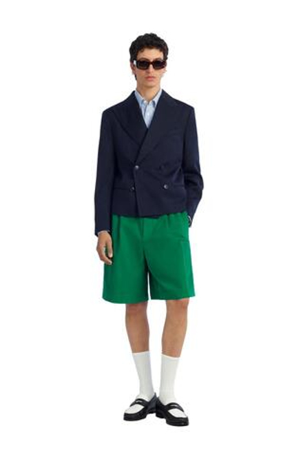 ZARA X BENITO ANTONIO ШОРТЫ-БЕРМУДЫ-КАРГО СВОБОДНОГО КРОЯ С ЗАЩИПАМИ, ЗЕЛЕНЫЙ