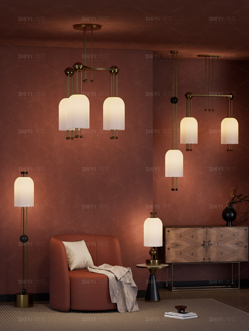 Ceiling design lamp Lantern by Apparatus (2 lampshade )