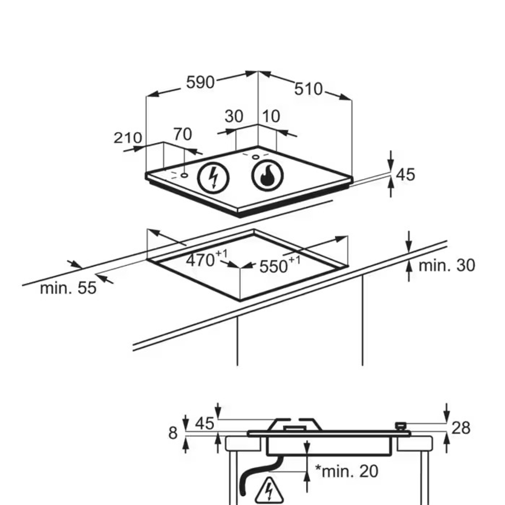 Газовая варочная панель Electrolux EGG6407K