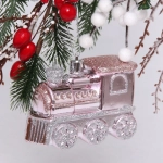 Ёлочная игрушка «Сказочное путешествие» 9,5*2*10,5 см, розовый