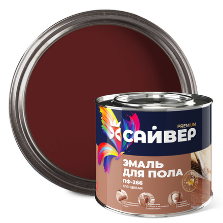 САЙВЕР  Эмаль ПФ-266 Вишневая 1,8кг