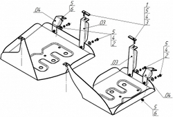 Защита абсорбера, топл. бака. 2 мм, Сталь для KGM Torres 2023-н.в., Motodor.72802