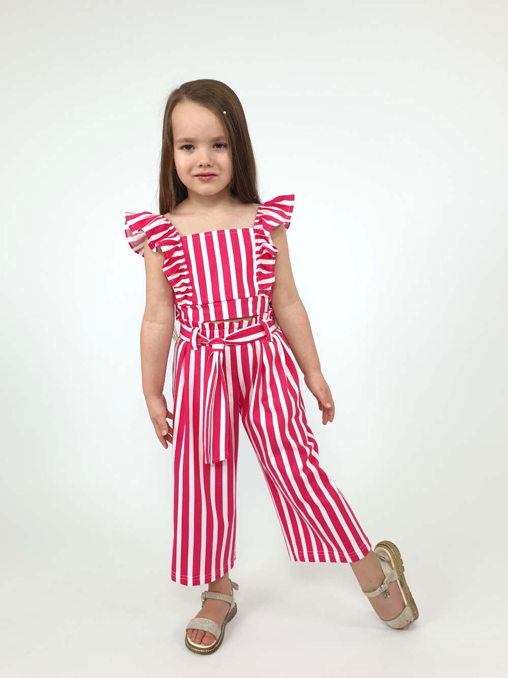 02-70-6 Комплект для девочки (топ и брюки)