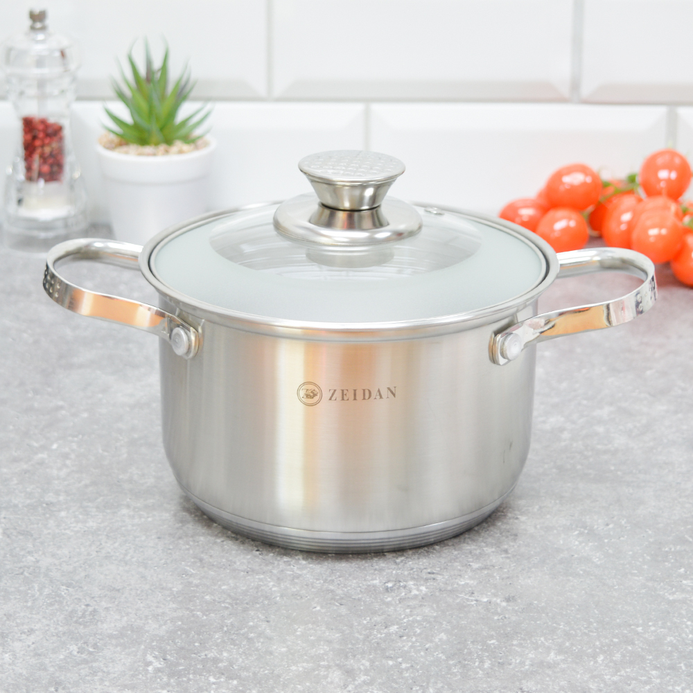 Набор кастрюль 3 предмета (2,1л, 3л, 4л) нерж Z-50663