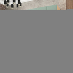 Шкаф Агератум МДФ четырехсекционный с антресолью и стеллажом Лайн шалфей (0,27) А10024 матовая - Дуб Сонома 3025  220*50*240