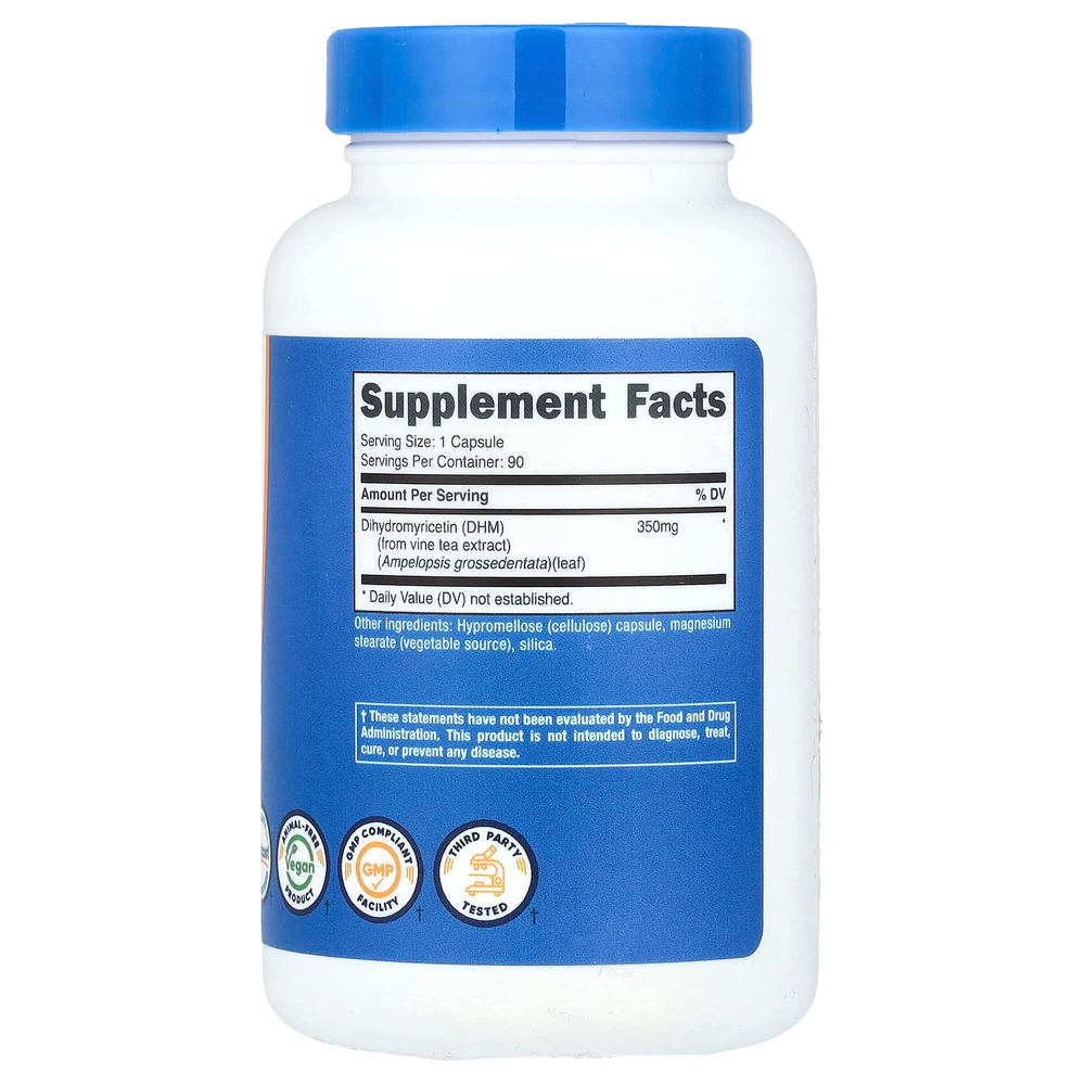Nutricost, ДГМ, 350 мг, 90 капсул