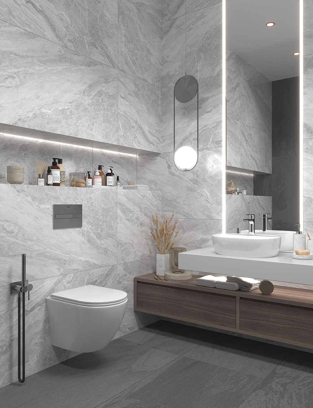 Staro Luna Rossa Imperial Grey Carving Satin 60x120