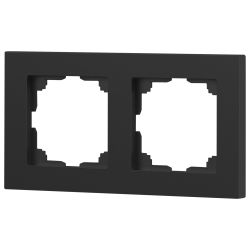 Рамка для розеток и выключателей Intro Accent 6-502-07 на 2 поста, СУ, графит