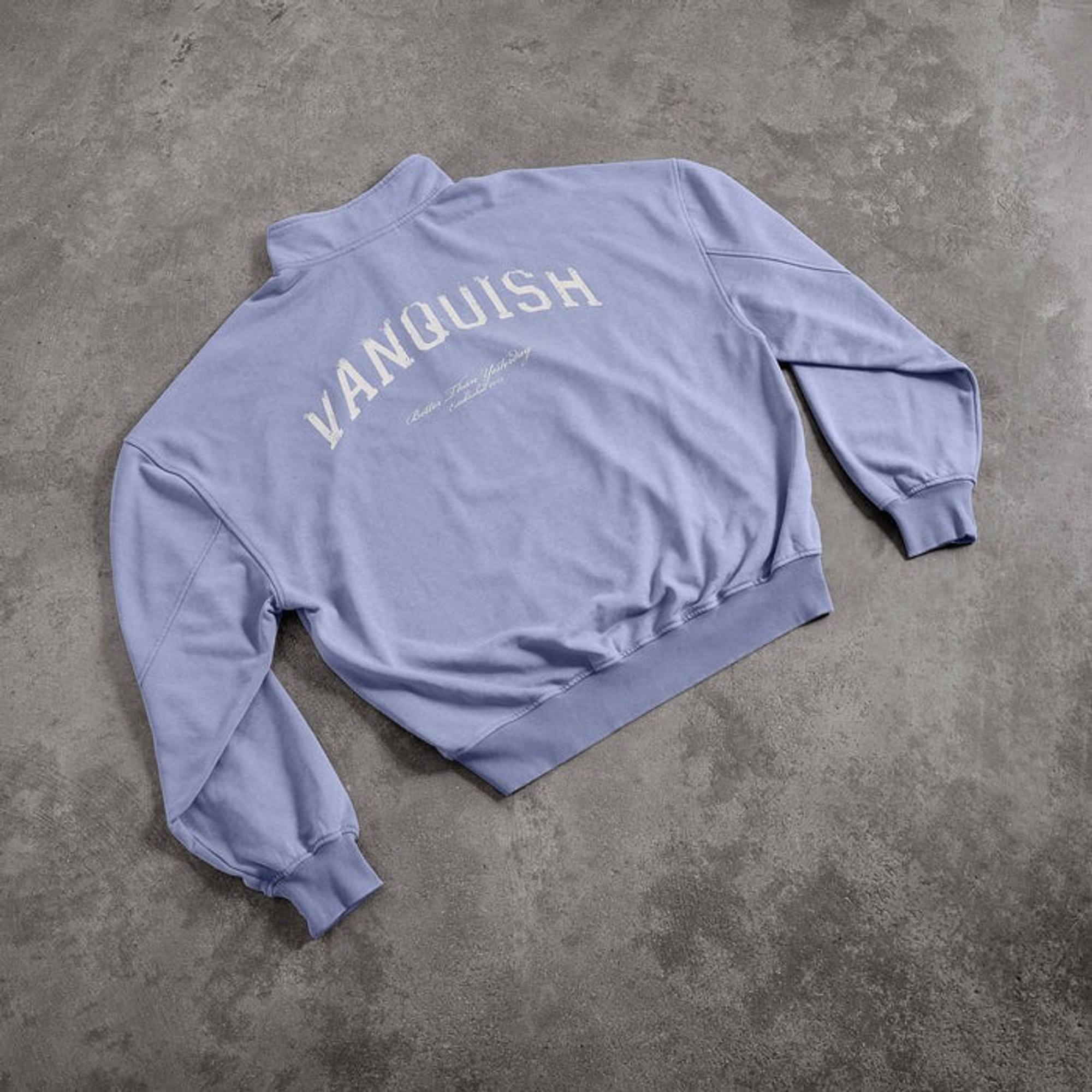 Толстовка VANQUISH Better Than Yesterday Zip Sweater Washed Blue