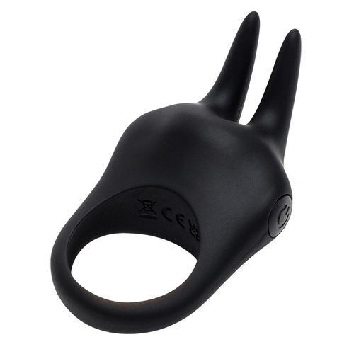 Черное эрекционное виброкольцо 3,2см с кроликом Fifty Shades of Grey Sensation Vibrating Rabbit Love Ring