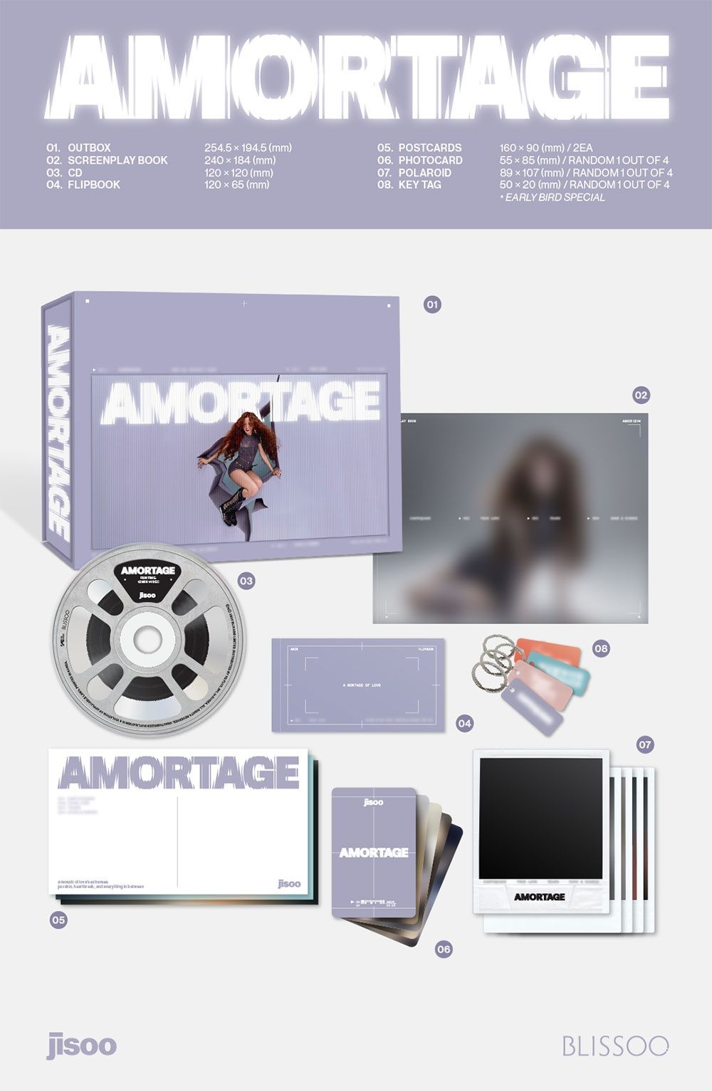 Альбом JISOO - AMORTAGE Mini Album EXCLUSIVE Edition RANDOM Version