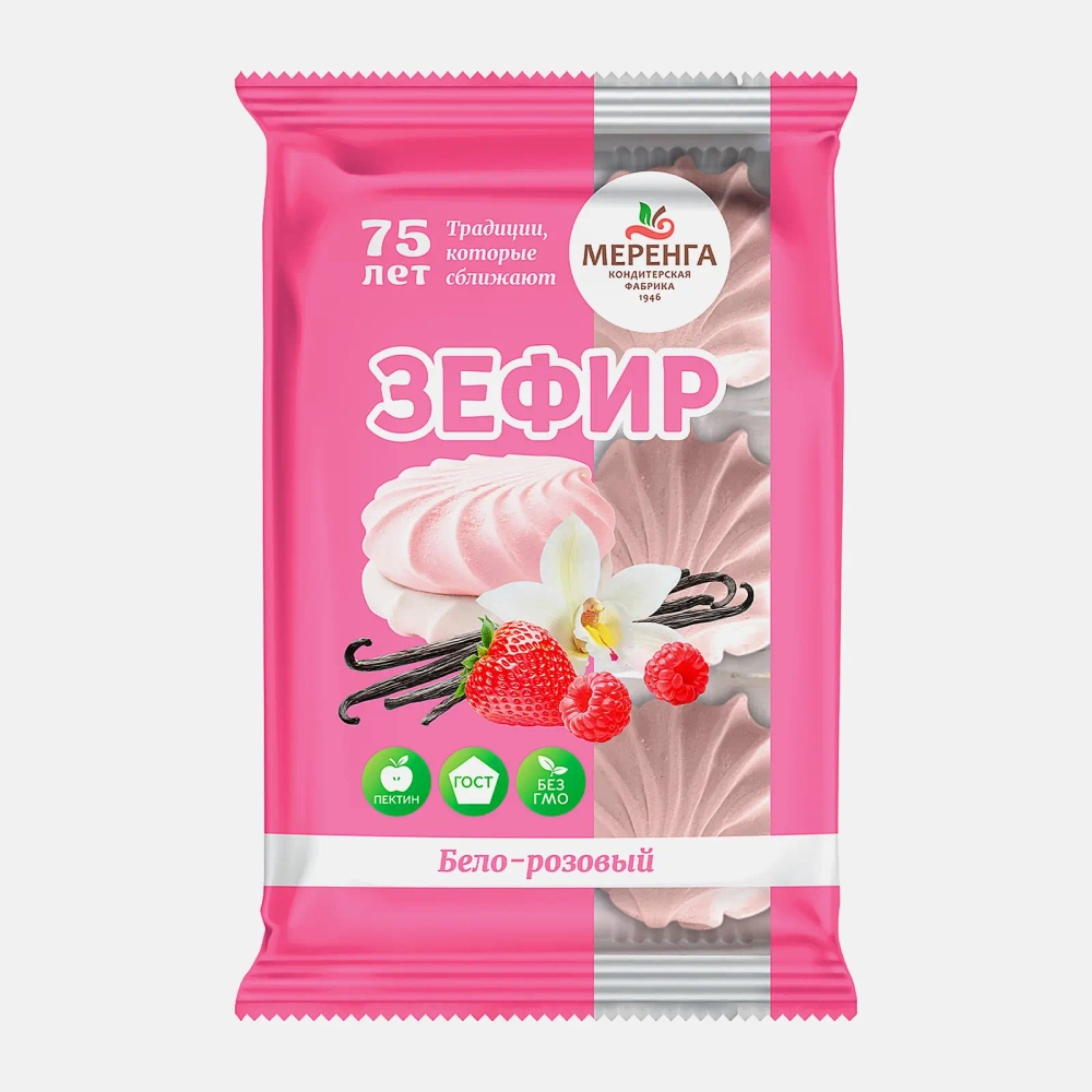Зефир бело-розовый Меренга 270г