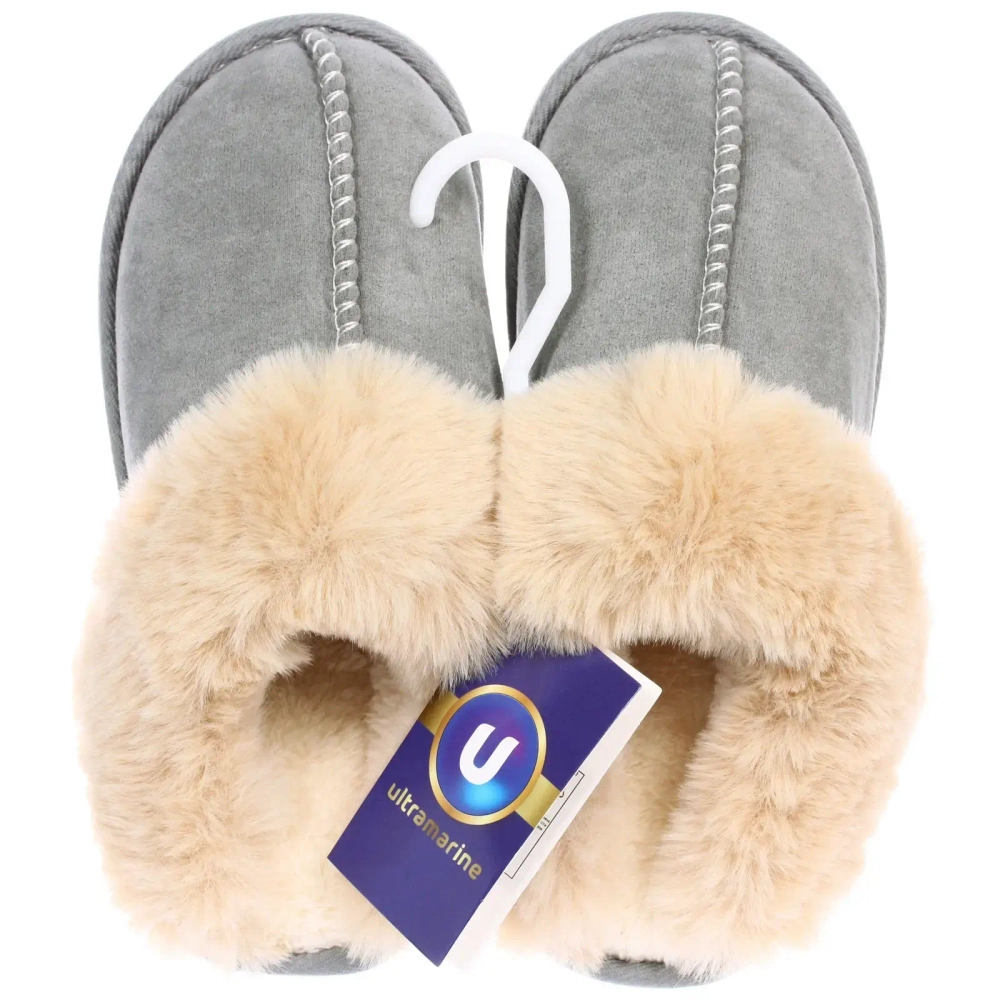 Тапочки женские домашние «IRIS», цвет серый, р-р 42/43