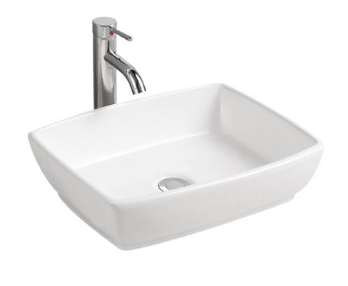 Раковина накладная ROVENO PC-019 (47*35*13.5) белая PC-019