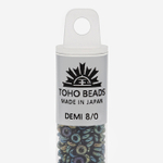 Японский бисер TOHO Demi 8/0 (№84), металлизированный, непрозрачный глянцевый