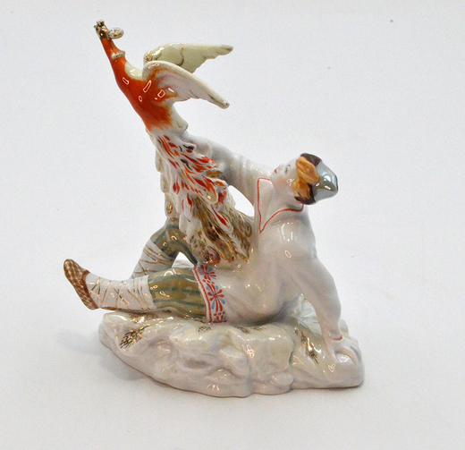 Иван-царевич с Жар-птицей. Коллекционная фарфоровая статуэтка. СССР. ЛФЗ. 1950-е гг.