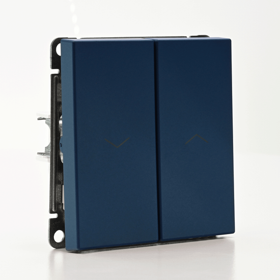 Выключатель для жалюзи 2-кл. ArtGallery 2х (сх. 4) 10А быстрозажим. клем. механизм аквамарин SE GAL001119S