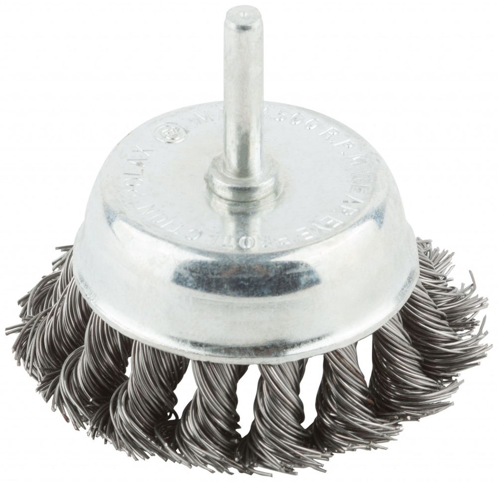 38498М Щетка крацовка, тип Чашка, для дрели, стальная витая проволока 75мм MOS