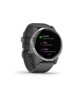 Garmin Vivoactive 4 серые с серебристым безелем мультиспортивные часы (010-02174-03)