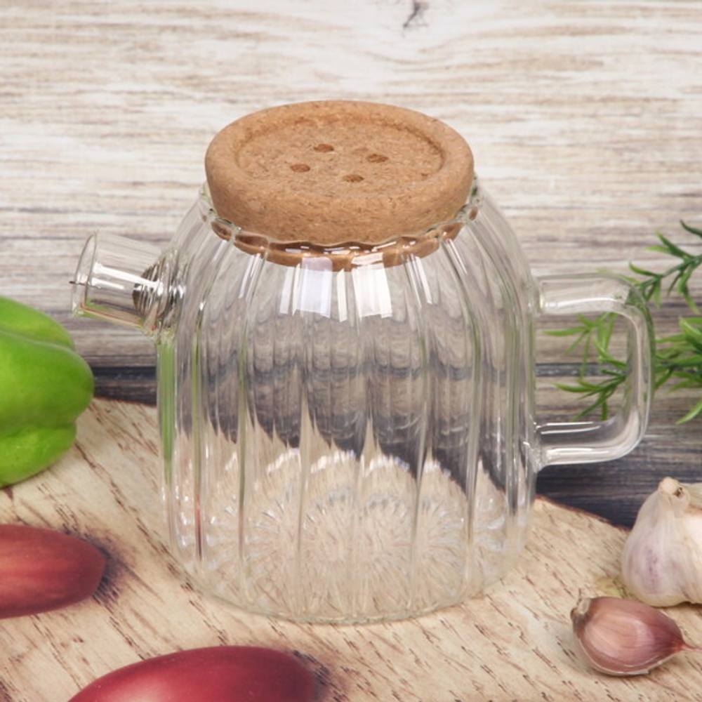 Чайник заварочный стеклянный 800мл «Bella cucina» с пробковой крышкой