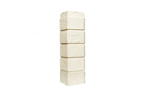 Наружные углы к фасадным панелям GRAND LINE Кирпич Состаренный Стандарт Молочный