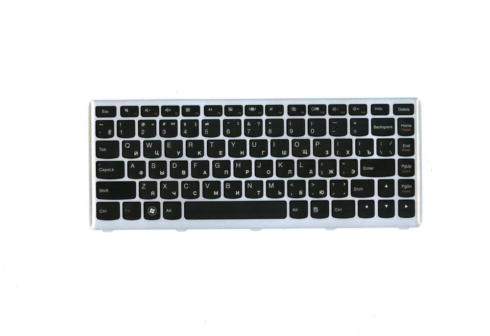 Клавиатура для ноутбука Lenovo U410 раскладка - русская, без подсветки, серая (25203680), оригинал