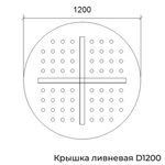 Крышка легкосъемная ливневая КЛ-1200-ст-30 D1200 в колодец D1000 (30т)
