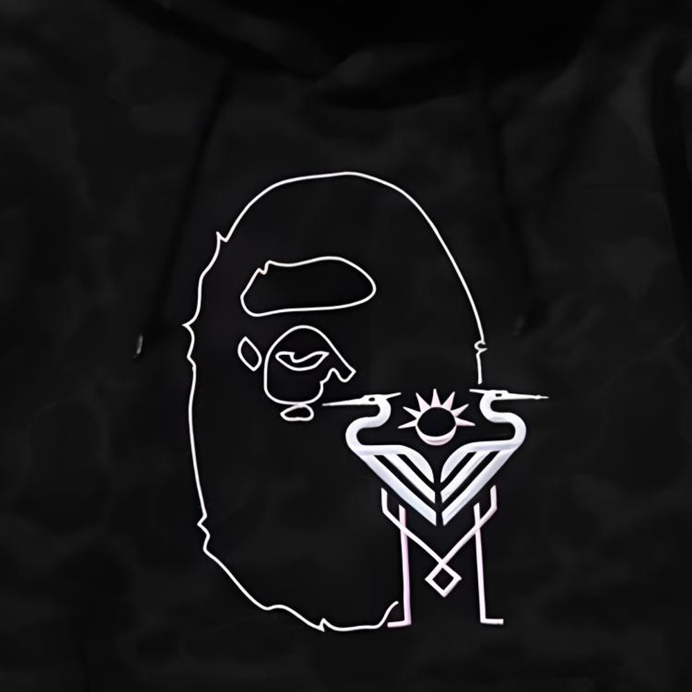 A Bathing Ape X Inter Miami Cf Camo Pullover Худи черный