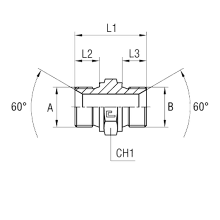 Соединение P BSP 1.1/2" BSP 2" CAST